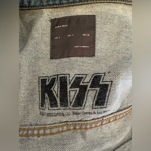Zara Man oversize Kiss jean jacket.